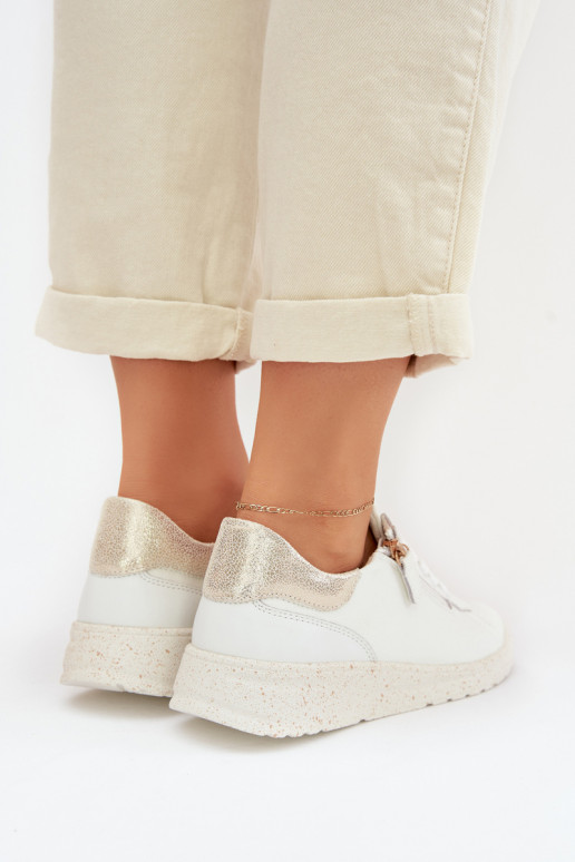 Oda batai Moteriškas su užtrauktukais Baltos-aukso spalvos Dorothea