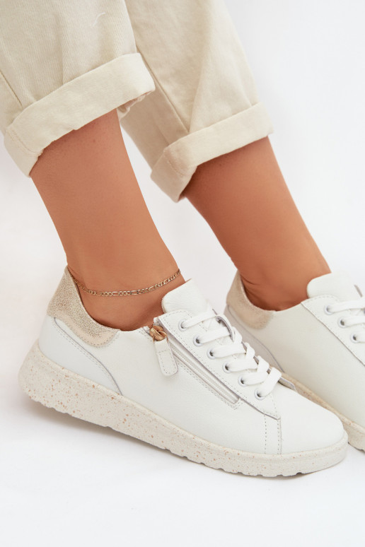 Oda batai Moteriškas su užtrauktukais Baltos-aukso spalvos Dorothea