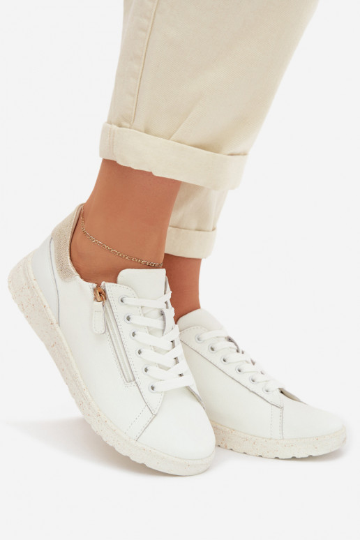 Oda batai Moteriškas su užtrauktukais Baltos-aukso spalvos Dorothea