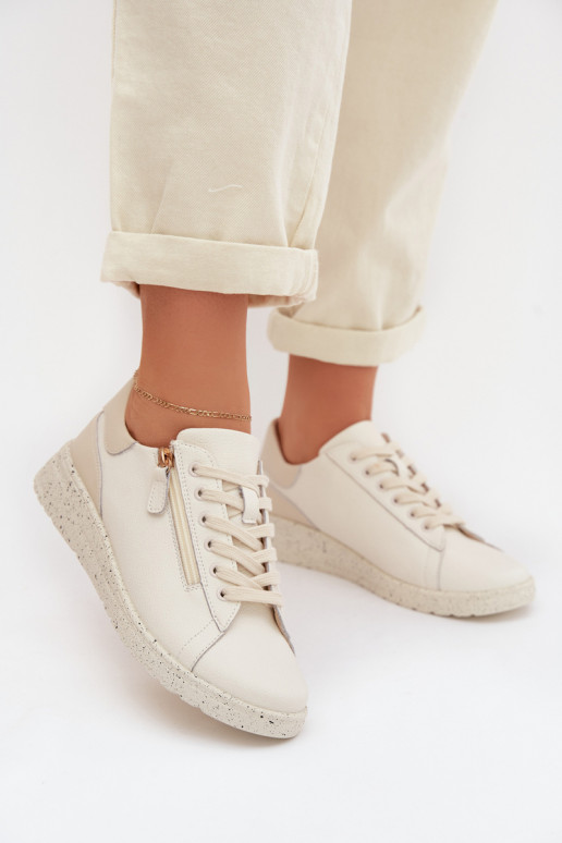 Oda batai Moteriškas su užtrauktukais smėlio spalvos Dorothea