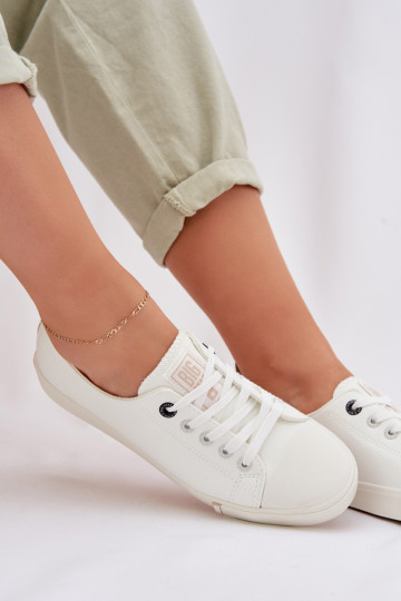 Laisvalaikio bateliai iš eko odos Big Star TT274023 baltos spalvos