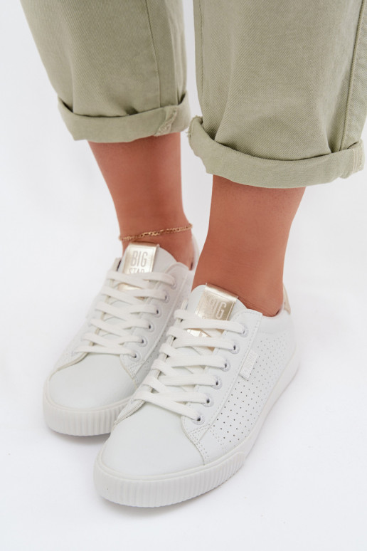 laisvalaikio batai Sportbačiai Moteriškas Eko Oda Big Star TT274020 baltos spalvos