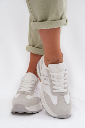 Sneakers modelio batai sportiniai bateliai Moteriškas Big Star TT274879 HI-POLY SYSTEM Baltos-pilkos spalvos 2