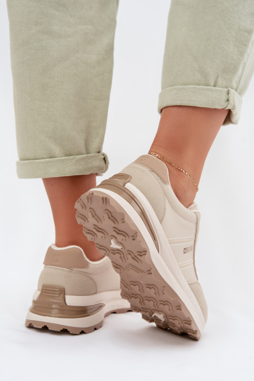 Sneakers modelio batai sportiniai bateliai Moteriškas Big Star TT274876 HI-POLY SYSTEM smėlio spalvos