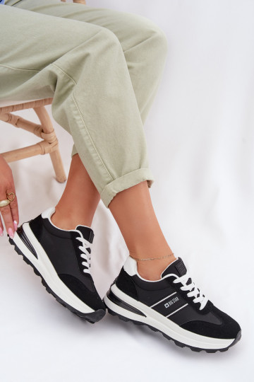 Sneakers modelio batai sportiniai bateliai Moteriškas Big Star TT274877 HI-POLY SYSTEM juodos spalvos