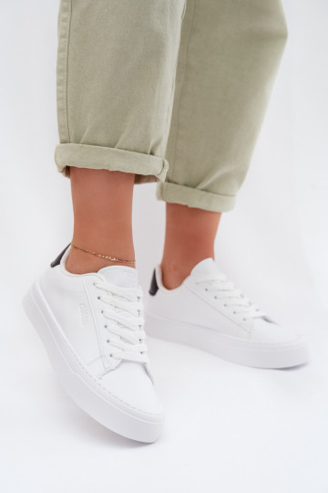 Sneakers modelio batai Moteriškas iš eko odos Big Star TT274928 HI-POLY SYSTEM baltos spalvos 2