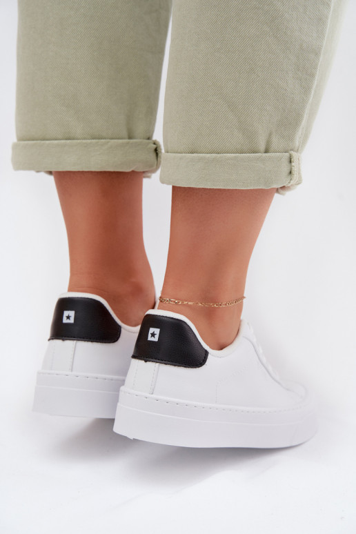 Sneakers modelio batai Moteriškas iš eko odos Big Star TT274928 HI-POLY SYSTEM baltos spalvos