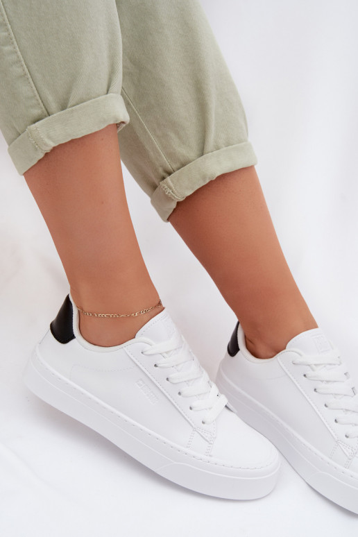 Sneakers modelio batai Moteriškas iš eko odos Big Star TT274928 HI-POLY SYSTEM baltos spalvos