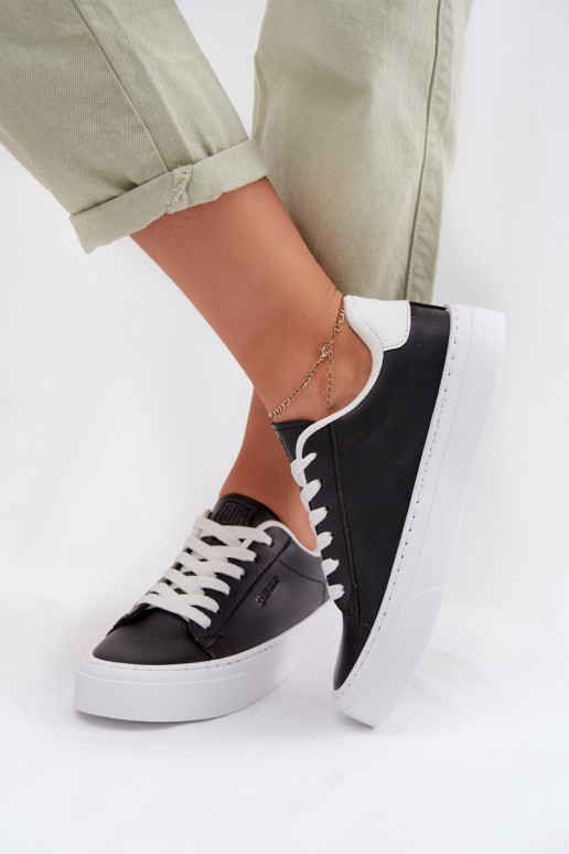 Sneakers modelio batai Moteriškas iš eko odos Big Star TT274927 HI-POLY SYSTEM juodos spalvos