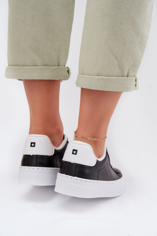 Sneakers modelio batai Moteriškas iš eko odos Big Star TT274927 HI-POLY SYSTEM juodos spalvos