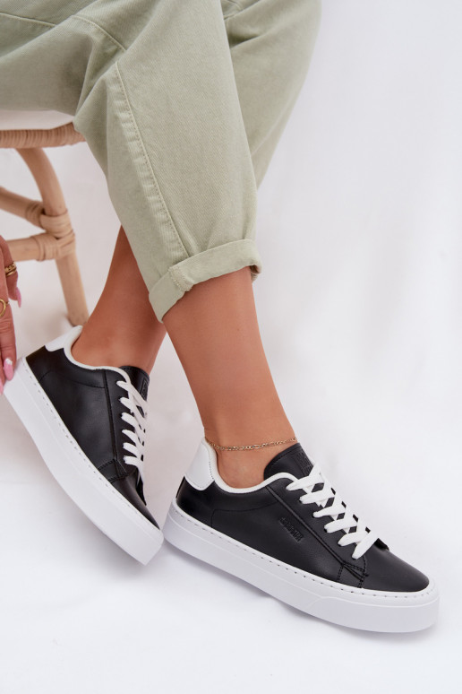 Sneakers modelio batai Moteriškas iš eko odos Big Star TT274927 HI-POLY SYSTEM juodos spalvos