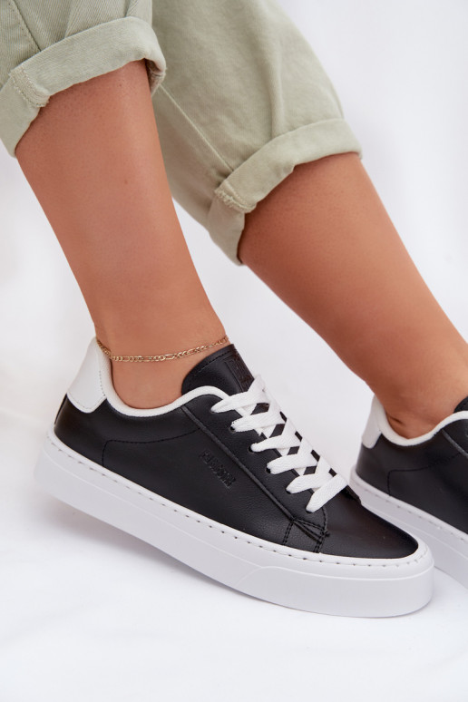 Sneakers modelio batai Moteriškas iš eko odos Big Star TT274927 HI-POLY SYSTEM juodos spalvos