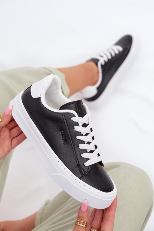 Sneakers modelio batai Moteriškas iš eko odos Big Star TT274927 HI-POLY SYSTEM juodos spalvos