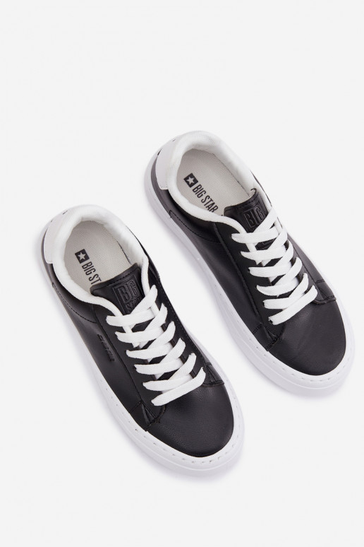 Sneakers modelio batai Moteriškas iš eko odos Big Star TT274927 HI-POLY SYSTEM juodos spalvos