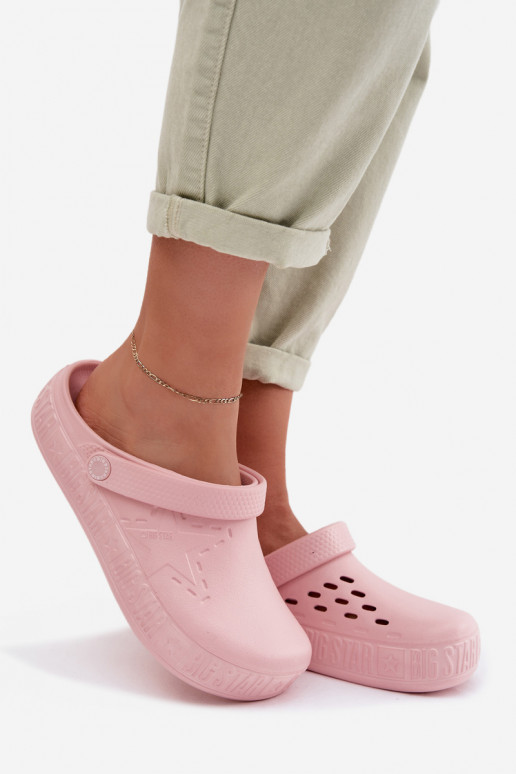 Šlepetės Klumpės Moteriškas Lengvos šlepetės Big Star TT274A080 rožinės spalvos