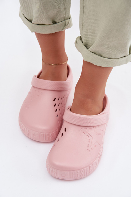 Šlepetės Klumpės Moteriškas Lengvos šlepetės Big Star TT274A080 rožinės spalvos