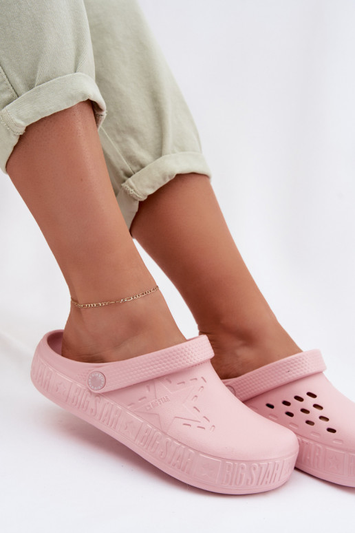 Šlepetės Klumpės Moteriškas Lengvos šlepetės Big Star TT274A080 rožinės spalvos