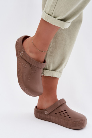 Šlepetės Klumpės Moteriškas Lengvos šlepetės Big Star TT274A085 rudos spalvos