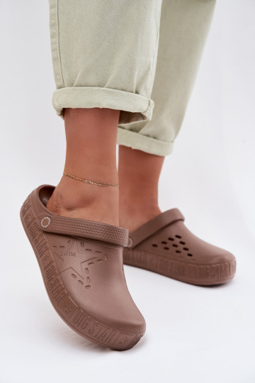 Šlepetės Klumpės Moteriškas Lengvos šlepetės Big Star TT274A085 rudos spalvos 2