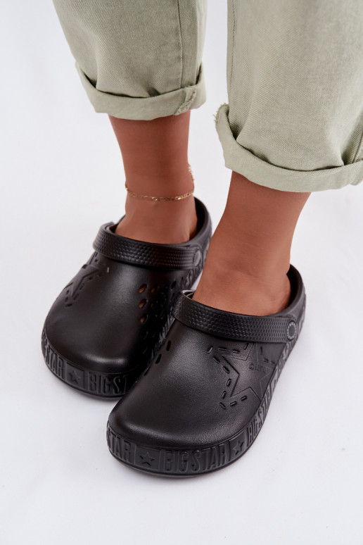 Šlepetės Klumpės Moteriškas Lengvos šlepetės Big Star TT274A084 juodos spalvos