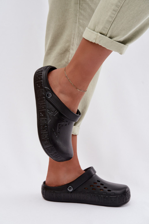 Šlepetės Klumpės Moteriškas Lengvos šlepetės Big Star TT274A084 juodos spalvos