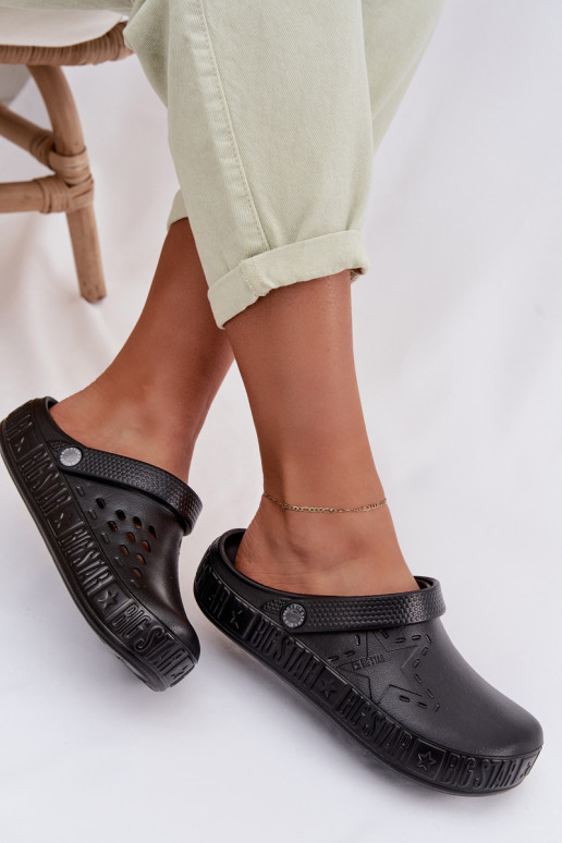 Šlepetės Klumpės Moteriškas Lengvos šlepetės Big Star TT274A084 juodos spalvos