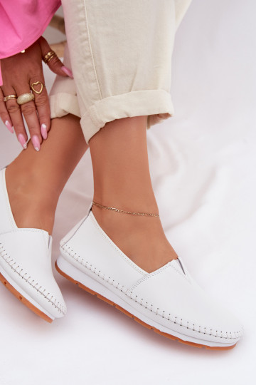 Oda batai Moteriškas S.Barski LR61-7051 baltos spalvos