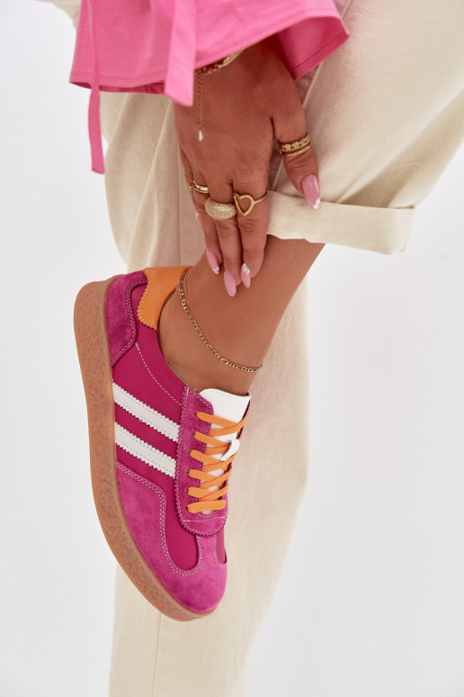 Oda Sneakers modelio batai Moteriškas S.Barski LR61-7059 rožinės spalvos