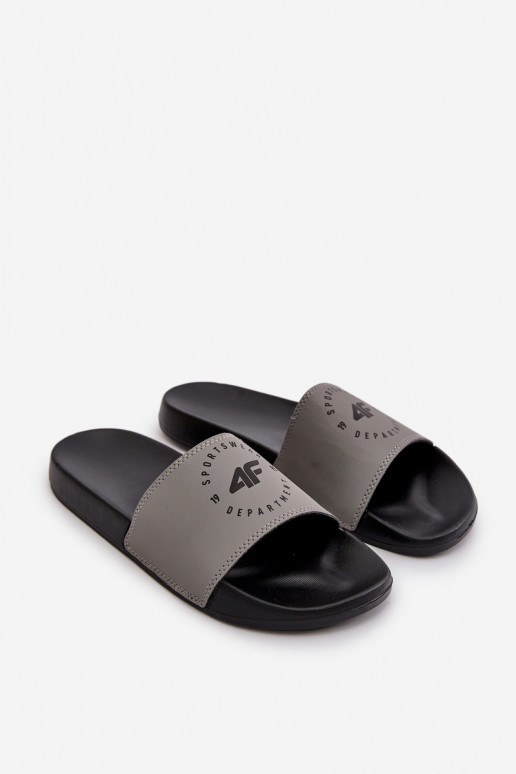 Vyriški Šlepetės 4FMM00FFLIM046-25S pilkos spalvos