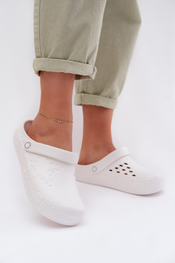 Šlepetės Klumpės Moteriškas Lengvos šlepetės Big Star TT274A081 baltos spalvos