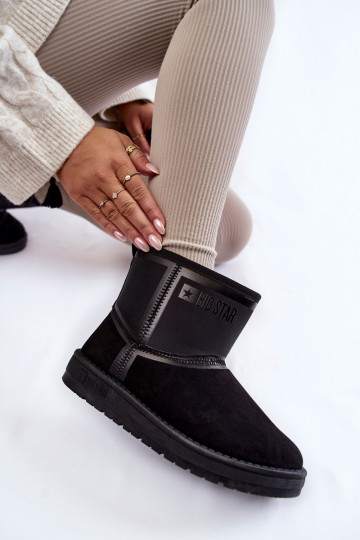 Moteriškas Įsispiriamo modelio sniego batai Big Star KK274614 juodos spalvos