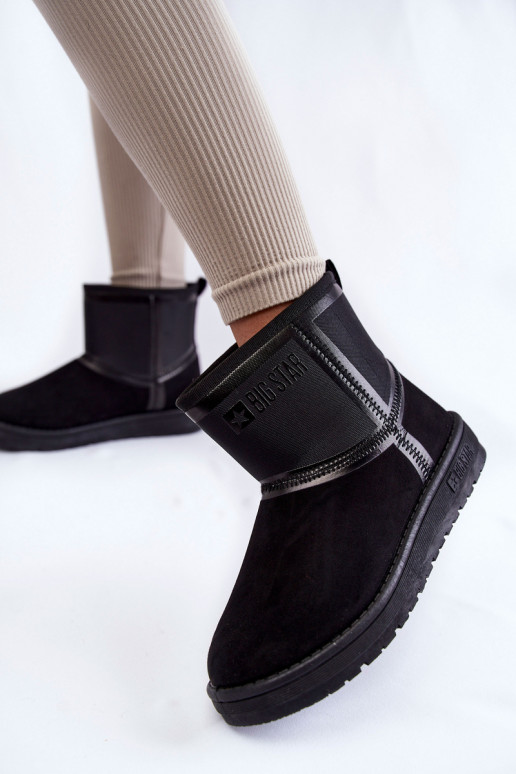 Moteriškas Įsispiriamo modelio sniego batai Big Star KK274614 juodos spalvos