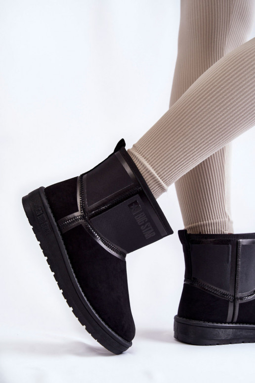 Moteriškas Įsispiriamo modelio sniego batai Big Star KK274614 juodos spalvos