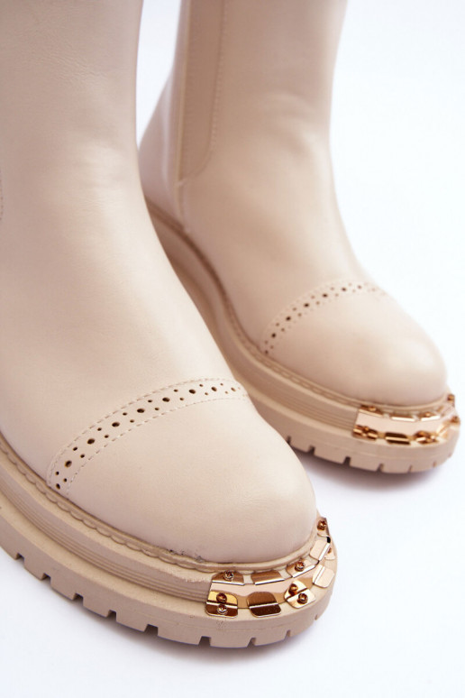 Moteriški aulinukai Chelsea batai smėlio spalvos Nialee