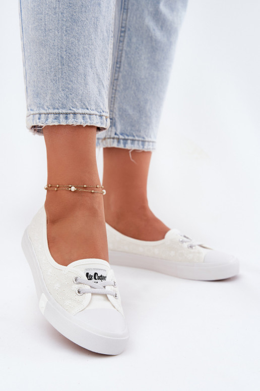 Sportbačiai Laisvalaikio bateliaisuHaftem Lee Cooper LCIN-25-31-3447L baltos spalvos