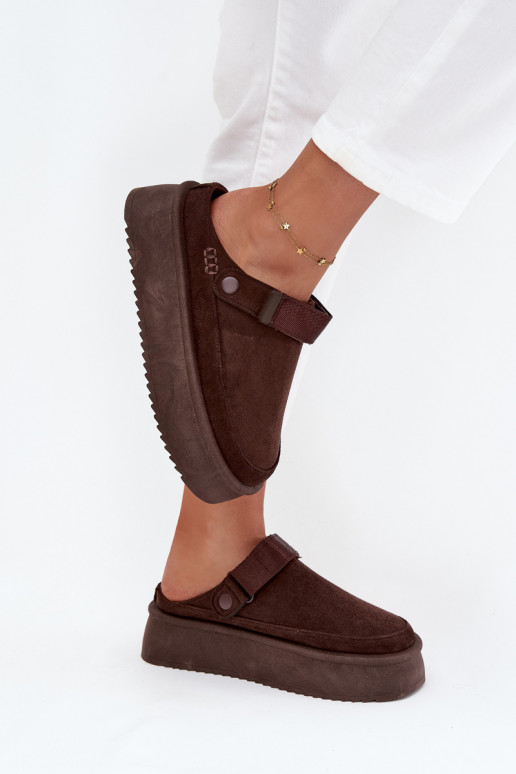 sniego batai Moteriškas su platformasusu limpančiu užsegimuem CzekoladoĮe Jorielle