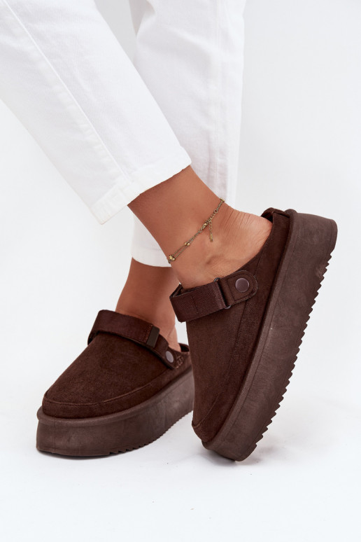 sniego batai Moteriškas su platformasusu limpančiu užsegimuem CzekoladoĮe Jorielle