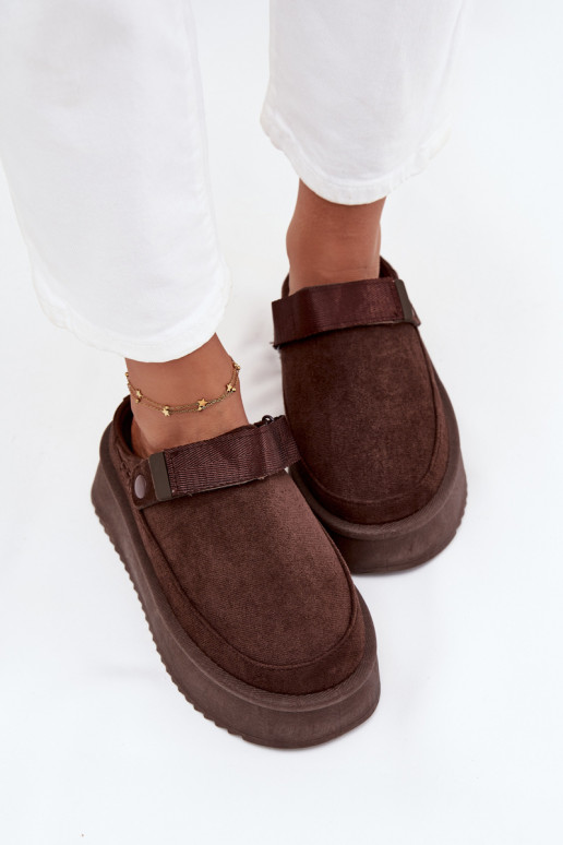 sniego batai Moteriškas su platformasusu limpančiu užsegimuem CzekoladoĮe Jorielle