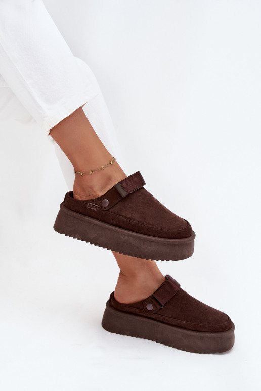 sniego batai Moteriškas su platformasusu limpančiu užsegimuem CzekoladoĮe Jorielle