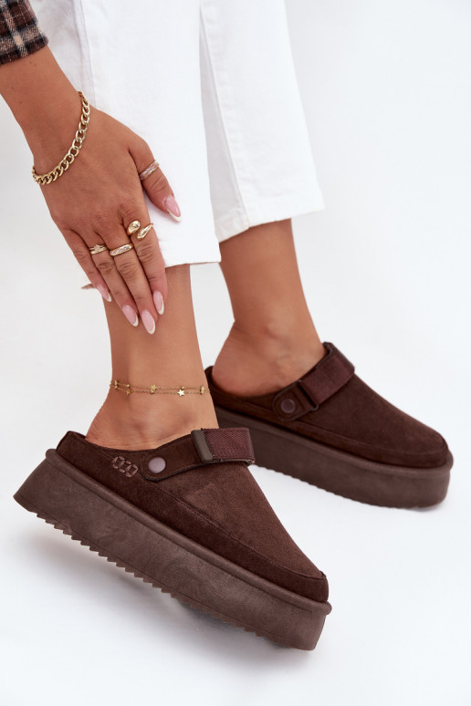 sniego batai Moteriškas su platformasusu limpančiu užsegimuem CzekoladoĮe Jorielle