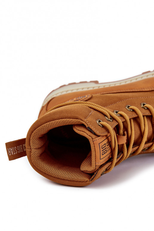 vyrams Aulinukai batai Memory Foam Big Star KK174203 rudos spalvos