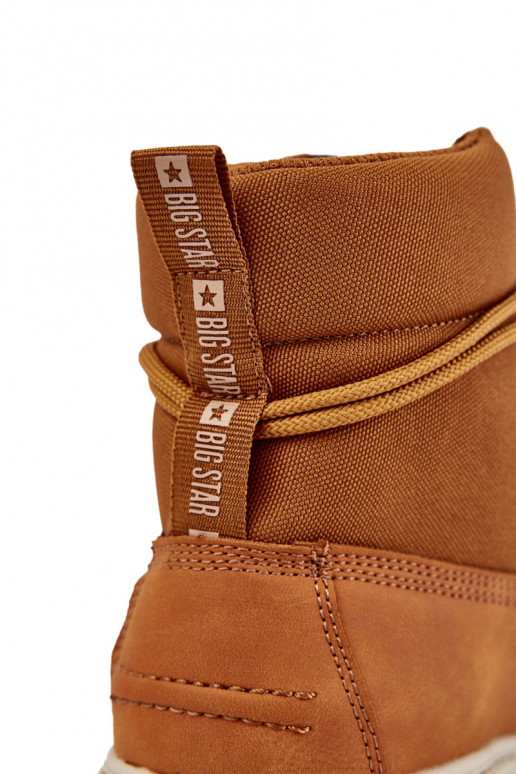 vyrams Aulinukai batai Memory Foam Big Star KK174203 rudos spalvos