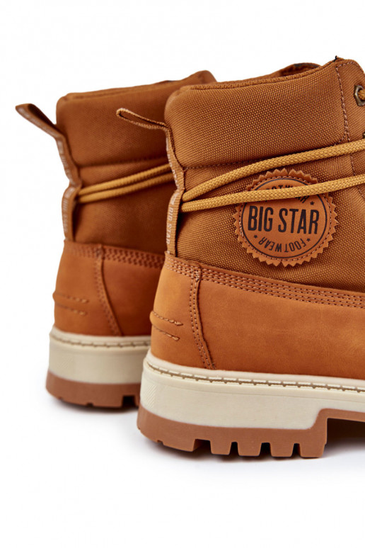 vyrams Aulinukai batai Memory Foam Big Star KK174203 rudos spalvos