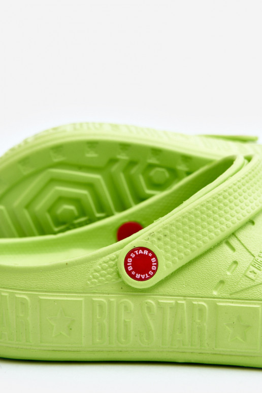 vyrams Lengvos šlepetės Klumpės Big Star II175005 žalios spalvos