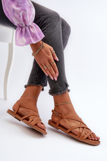 Lygiapadės basutės moterims Big Star NN274013 rudos spalvos 2