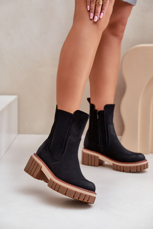 stilingi aulinukai Į Pilį pašiltinti juodos spalvos Linneviae