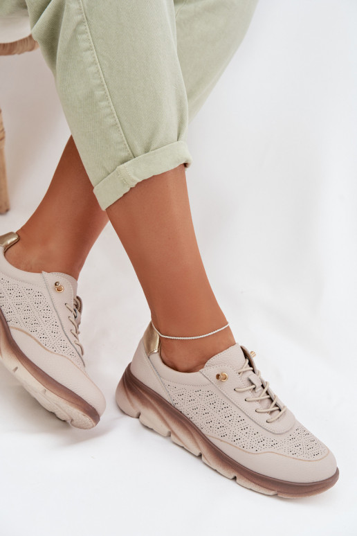 Oda iš zomšos Sneakers modelio batai Moteriškas su aužūro elementais Sergio Leone SP-002 rudos spalvos