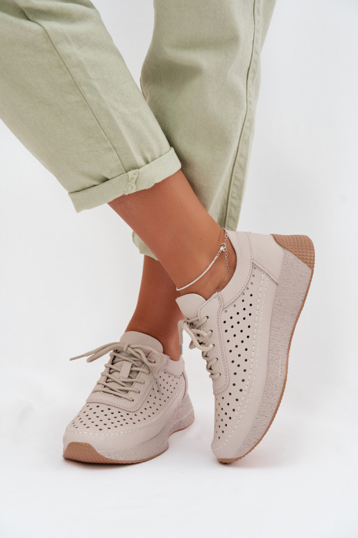 Oda batai Sneakers modelio batai Moteriškas su aužūro elementais Sergio Leone SP-013 pilkos spalvos