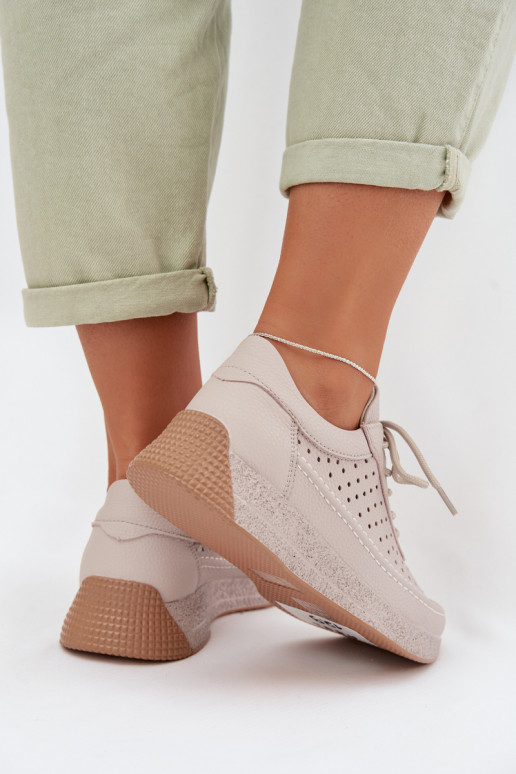 Oda batai Sneakers modelio batai Moteriškas su aužūro elementais Sergio Leone SP-013 pilkos spalvos