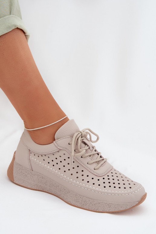 Oda batai Sneakers modelio batai Moteriškas su aužūro elementais Sergio Leone SP-013 pilkos spalvos